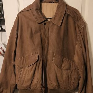 Mens mirage vintage classic bomber leather jacket Size xl